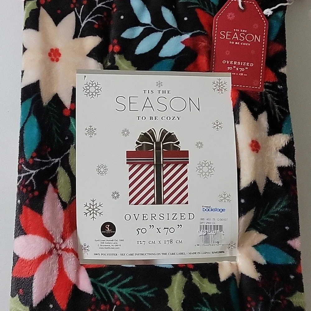 Holiday Oversized Plush Throw 50 X 70